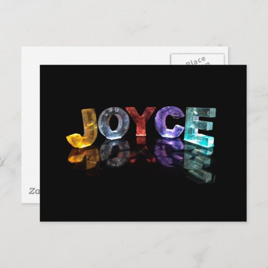 3Dライトでジョイスという名前（写真） ポストカード (正面/裏面)
