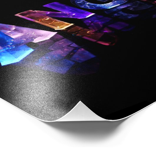 3Dライトのエンジェルという名前 フォトプリント (角)