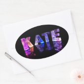 3Dライトのケイトの名前（写真） 楕円形シール (封筒)
