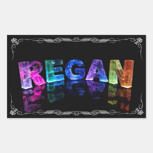 3Dライトのレガンの名前（写真） 長方形シール (正面)