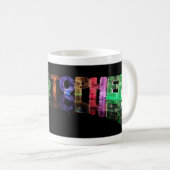 3Dライトの一流のクリストファー コーヒーマグカップ (正面右)