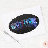 3Dライトの名前コネクタ 楕円形シール (封筒)