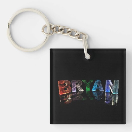 3Dライトの美しい一流のBryan キーホルダー (正面)