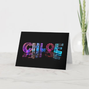 3DライトのChloeのための挨拶状 カード