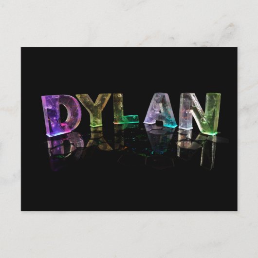 3DライトのDylanという名前(写真) ポストカード (正面)