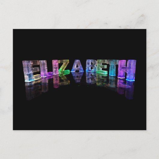 3DライトのElizabethという名前（写真） ポストカード (正面)