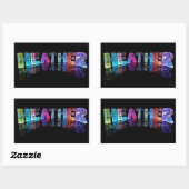 3DライトのHeatherという名前(写真) 長方形シール (シート)