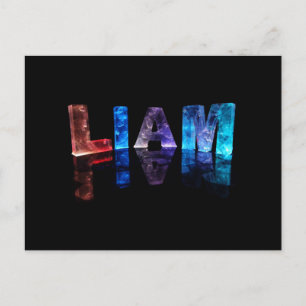 3DライトのLiamという名前(写真) ポストカード