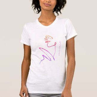 3DラインアートサイドBアーティストカードアートTシャツ Tシャツ