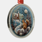 3Dリスの森のチャストマス動物 メタルオーナメント (右)