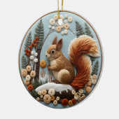 3Dリスの鳴き声 セラミックオーナメント (左)