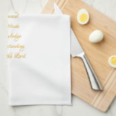 3Dルックで聖霊の贈り物 – ゴールデンスクリプト キッチンタオル (四つ折り)