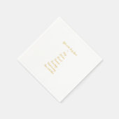 3Dルックで聖霊の贈り物 – ゴールデンスクリプト スタンダードカクテルナプキン (角)