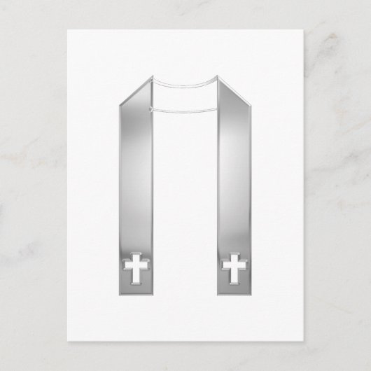 3Dルックシルバープリーストのストール ポストカード (正面)