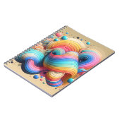 3Dレインボーはっきりした抽象芸術アートノートブック ノートブック (左側)