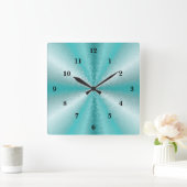 3Dレインボーアート スクエア壁時計 (ホーム)