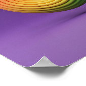 3Dレインボーインフィニティシンボル自閉症神経多様性 ポスター (角)