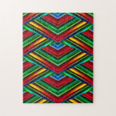 3Dレインボーダイヤモンド |透視カラフル図 ジグソーパズル (縦)