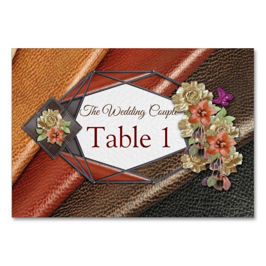 3Dレザーアカデミアデコール&カード テーブルナンバー (正面)