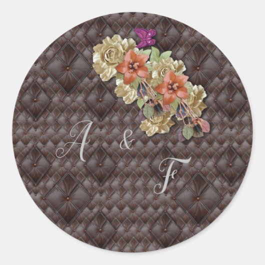 3Dレザーアカデミアデコール&カード ラウンドシール (正面)