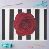 3Dレッドローズデコページティッシュペーパー 薄葉紙 (クラフト)