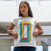 3Dレトロ形状 Tシャツ