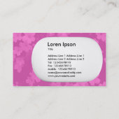 3Dロゼンジ – 花 – ピンク 名刺 (裏面)