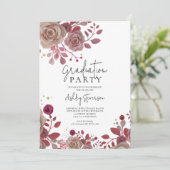 3Dローズブーケフローラ写真植物卒業 招待状 (スタンド正面)