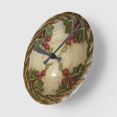 3D一見のブドウボールの柱時計 ラウンド壁時計 (傾斜)