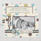 3D一見の弓誕生の発表を用いる点のプリント 案内状 (正面/裏面)