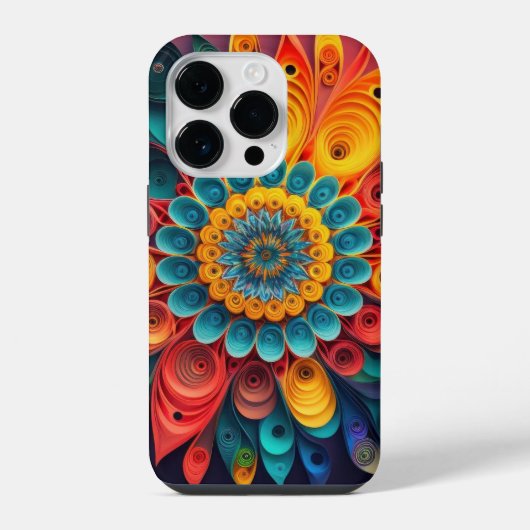 3D一輪の花 iPhoneケース (裏面)