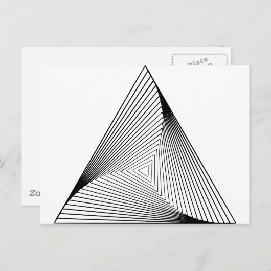 3D三角形の光学錯覚 ポストカード (正面/裏面)