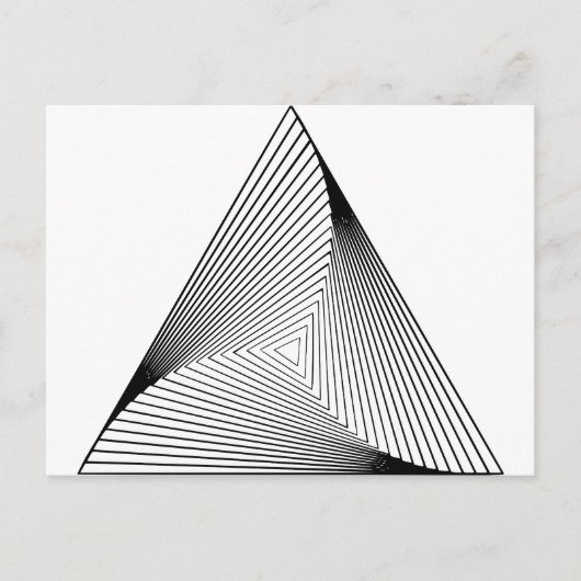3D三角形の光学錯覚 ポストカード (正面)