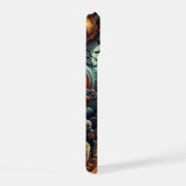 3D不気味ハロウィーン、こうもり、スカル、カボチャ iPhone 15ケース (右側面)