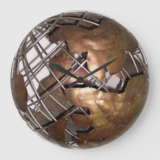 3D世界の柱時計 ラージ壁時計 (正面)