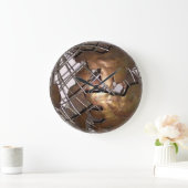 3D世界の柱時計 ラージ壁時計 (ホーム)