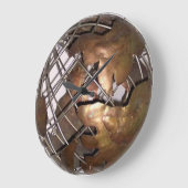 3D世界の柱時計 ラージ壁時計 (傾斜)