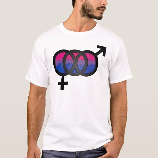 3D両性体の記号 Tシャツ (正面)