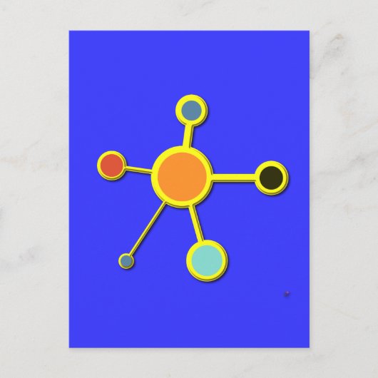 3D中の分子 ポストカード (正面)