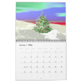 3D休日と季節のシーン カレンダー (1月 2026)