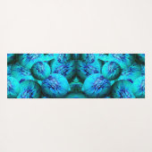 3D光学のターコイズと青の球体 ヨガマット (裏面(横))