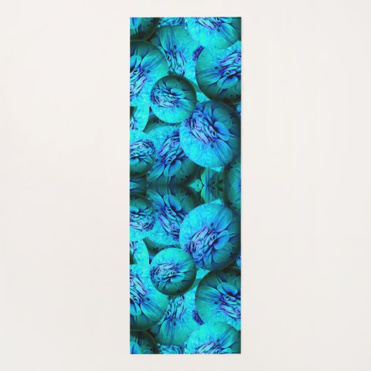 3D光学のターコイズと青の球体 ヨガマット (裏面)