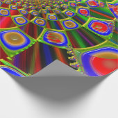 3D光学サイケデリックでトリップ ラッピングペーパー (角)