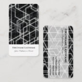 3d光学抽象芸術の六角形状デザイン 名刺 (正面/裏面)