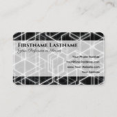 3d光学抽象芸術の六角形状デザイン 名刺 (裏面)