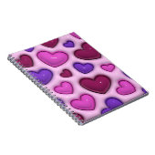 3D光沢ハート付きスパイラルフォトノートブック ノートブック (右側)