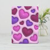 3D光沢ハート付きホリデーカード シーズンカード (スタンド正面)