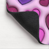 3D光沢ハート付きマウスパッド マウスパッド (コーナー)