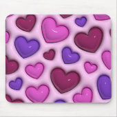 3D光沢ハート付きマウスパッド マウスパッド (正面)