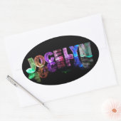 3D光源のジョセリンという名前（写真） 楕円形シール (封筒)